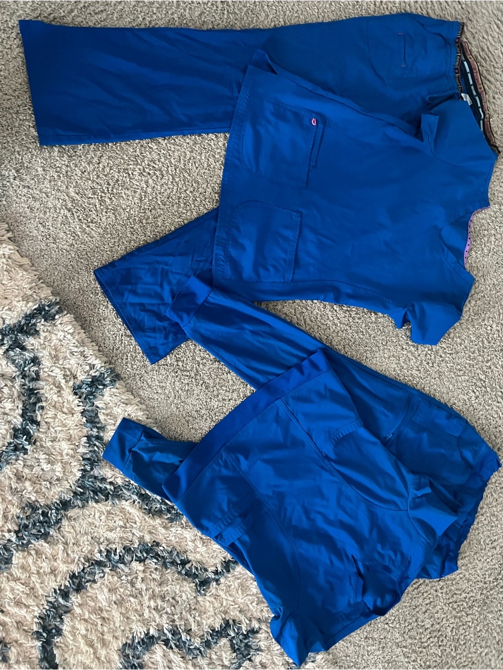 HeartSoul Women's Royal Blue Scrub Set - Top and Pants